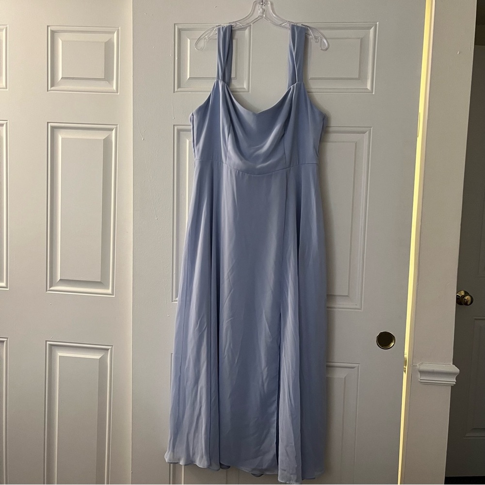 AFTER SIX floor length, blue, chiffon dress sz 18